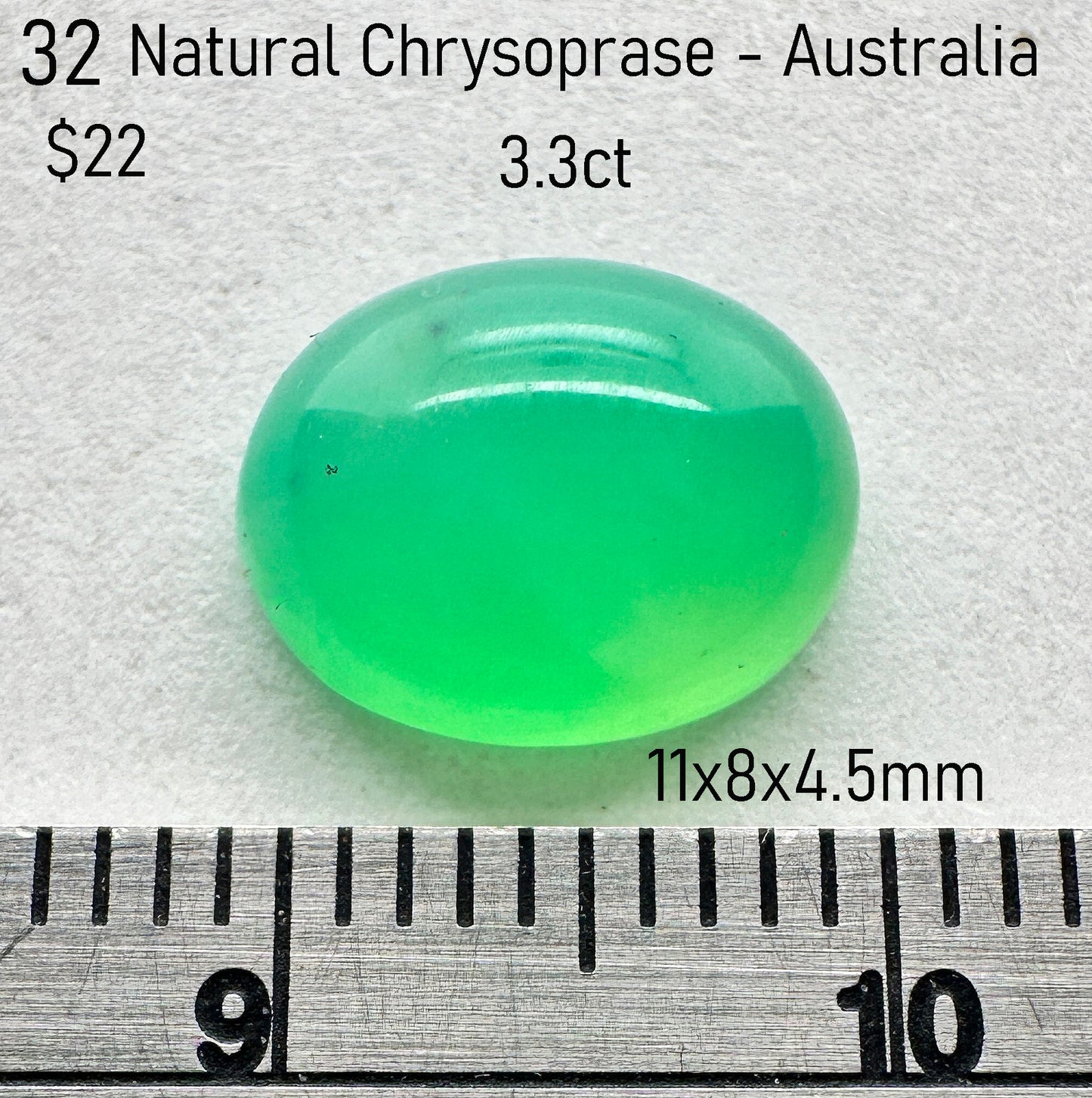 Chrysoprase - Natural - Australia - 3.3ct