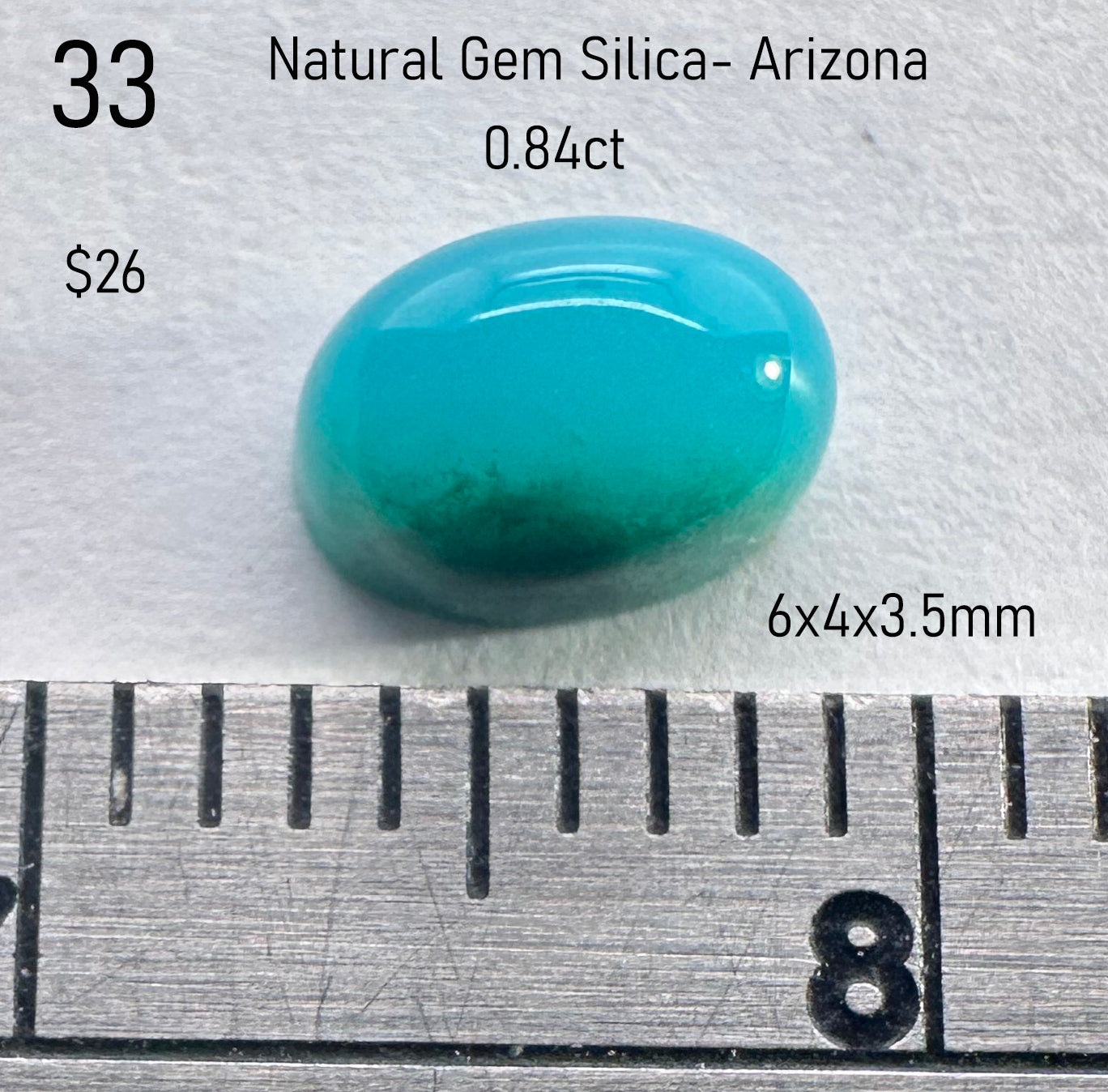 Gem Silica - Natural - Arizona - 0.84ct