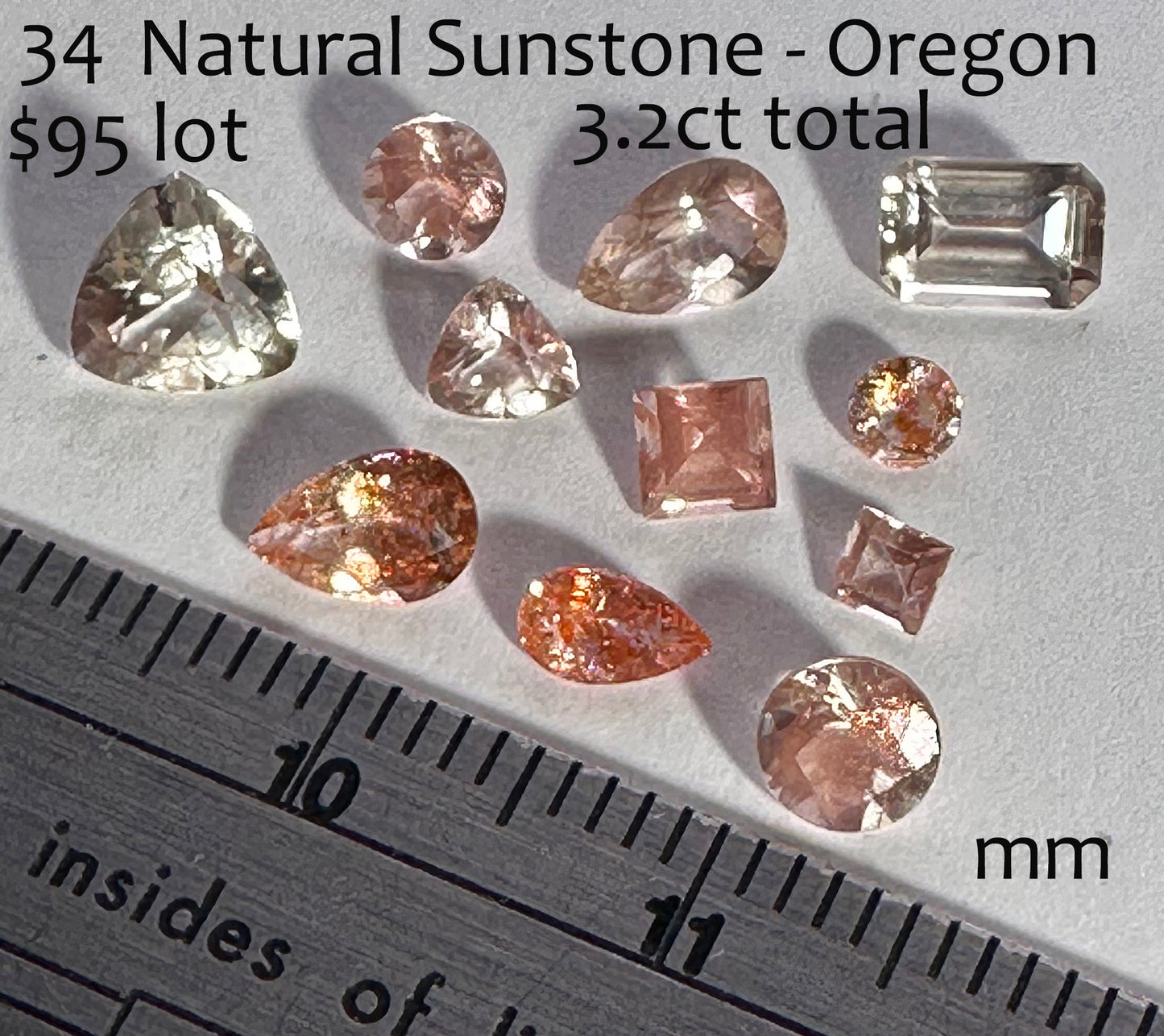 Sunstone - Natural - Tanzania - 3.2ct total