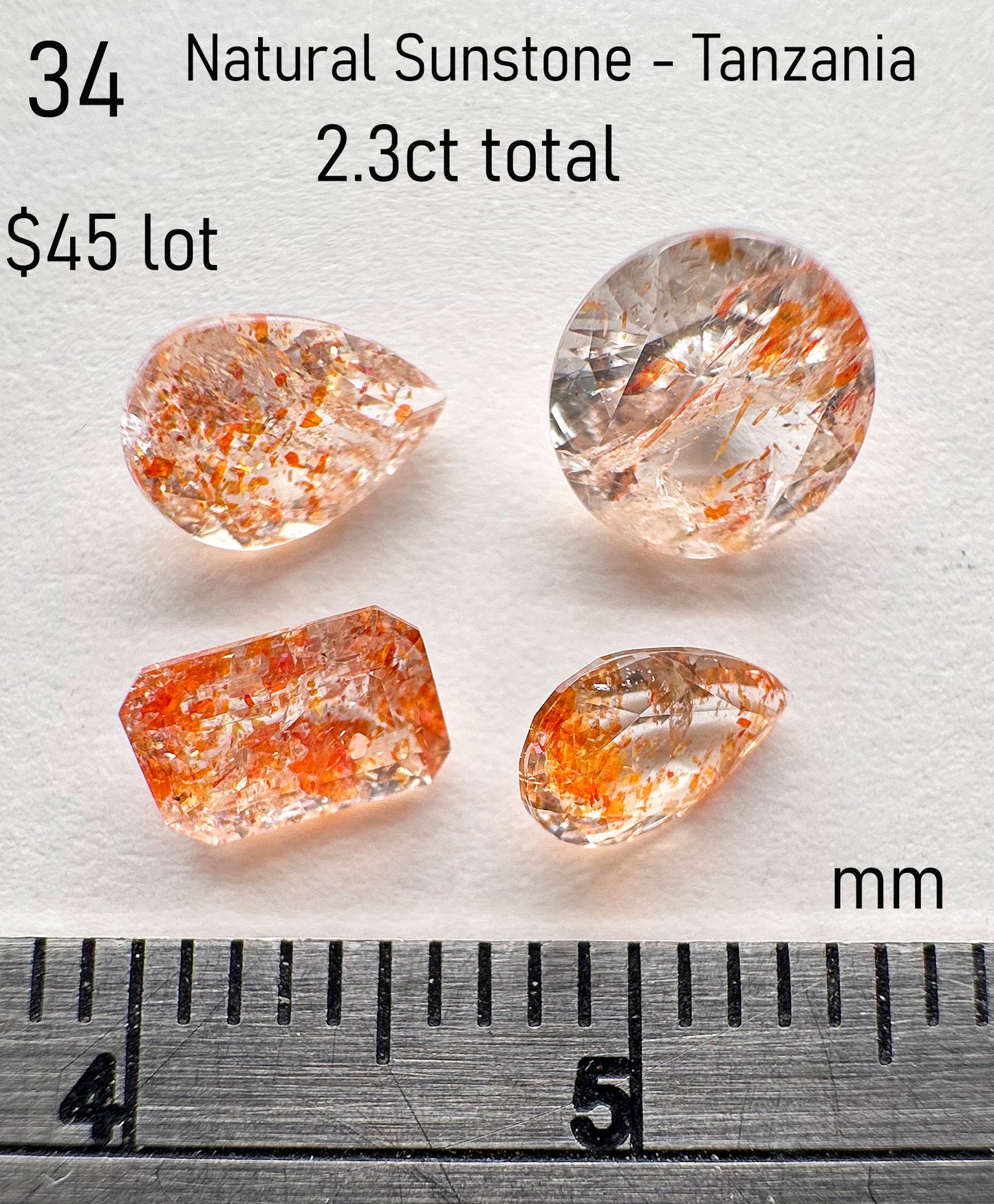 Sunstone - Natural - Tanzania - 2.3ct