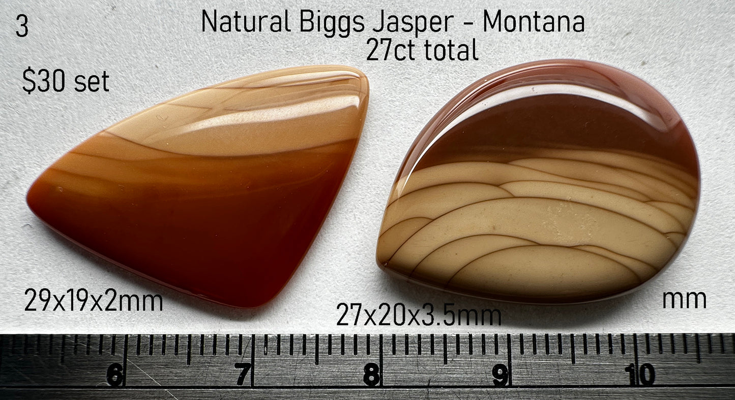 Jasper - Natural - Montana - Biggs - 27ct total