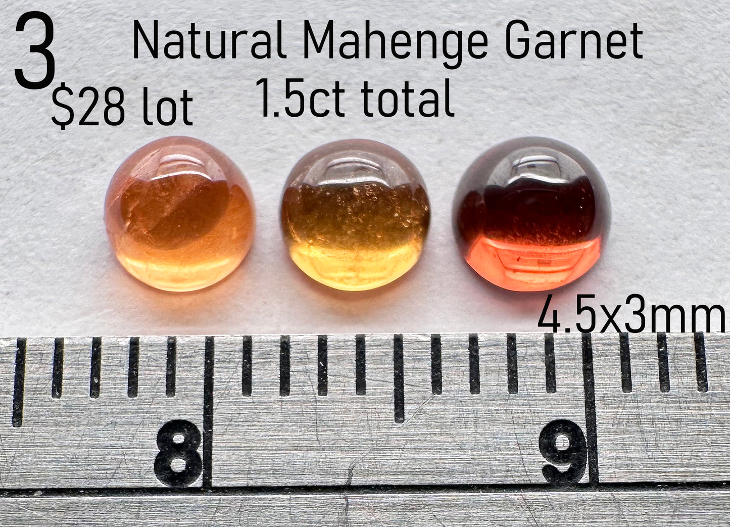 Garnet - Natural - Tanzania - 1.5ct total