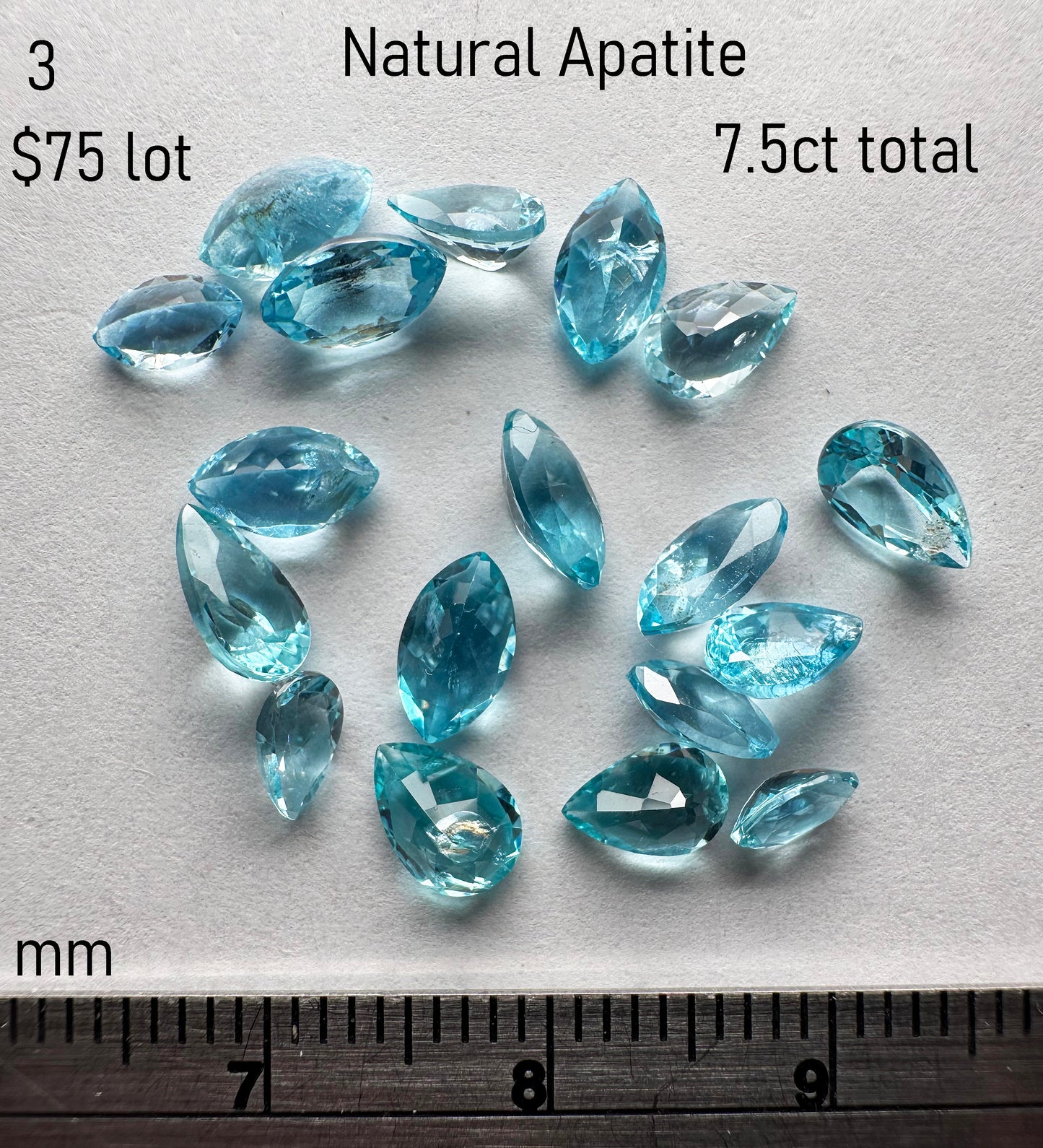 Apatite - Natural - 7.5ct total