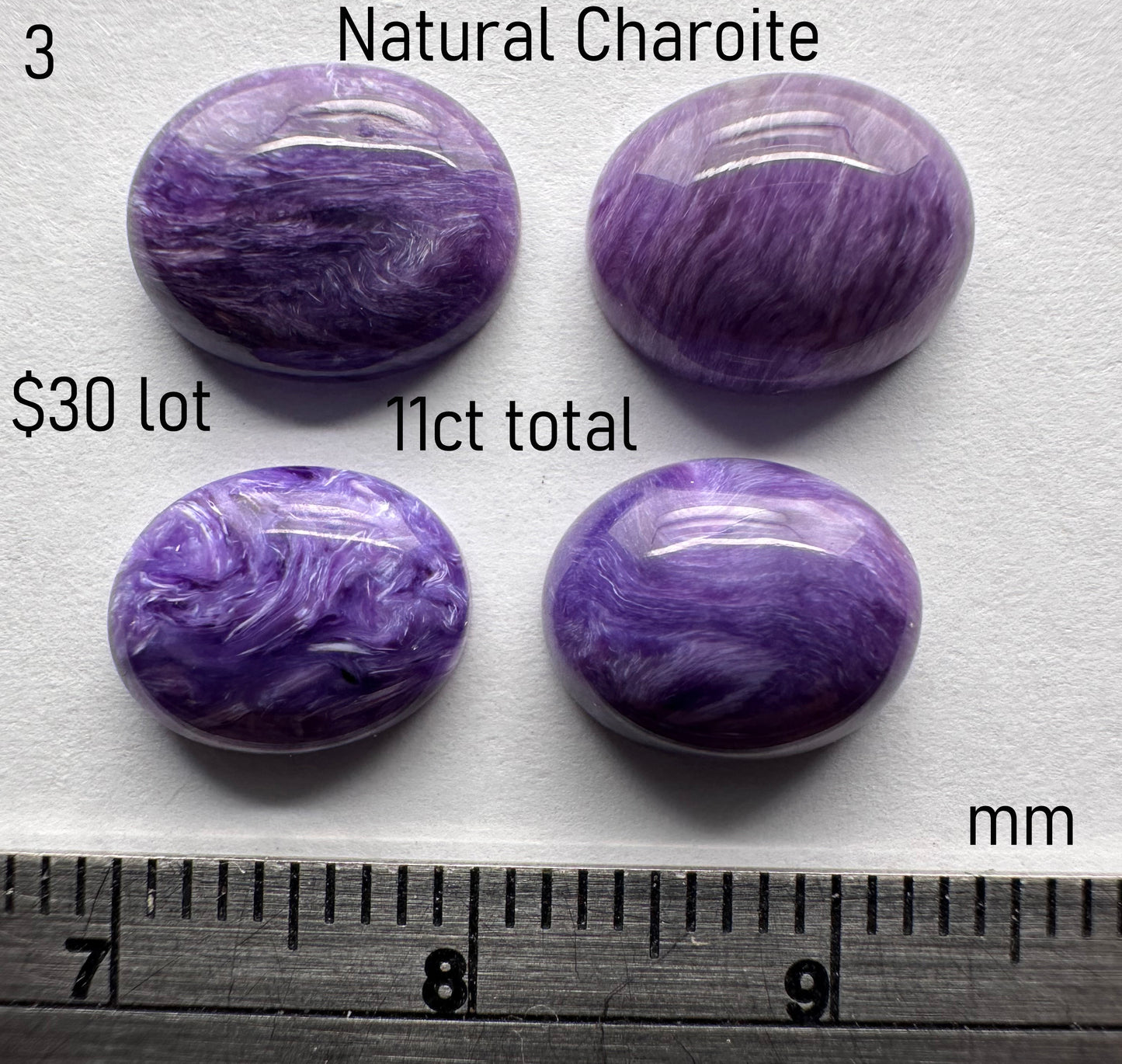 Charoite - Natural - Russia - 11ct total