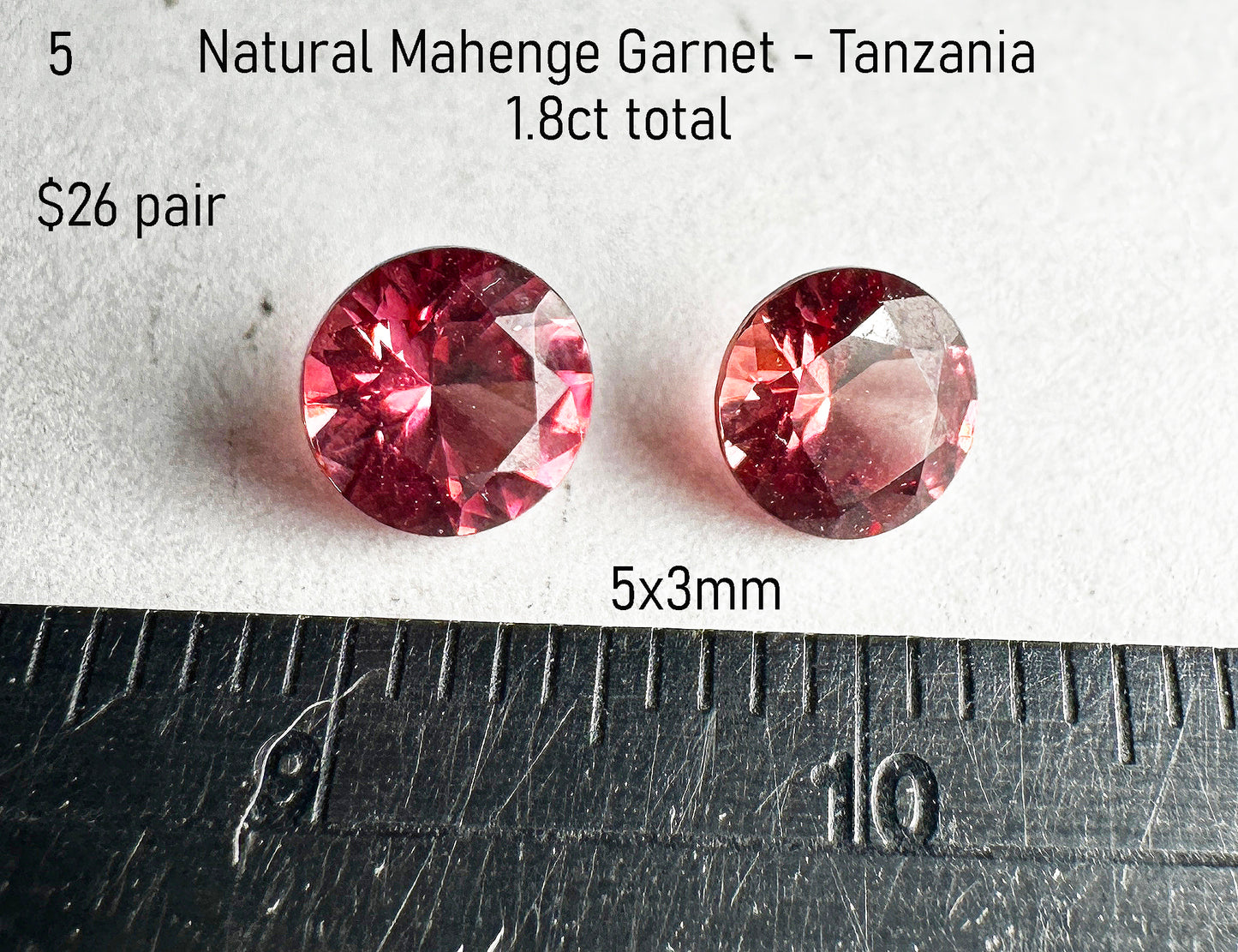 Garnet - Natural - Tanzania - Umba - 1.9ct total