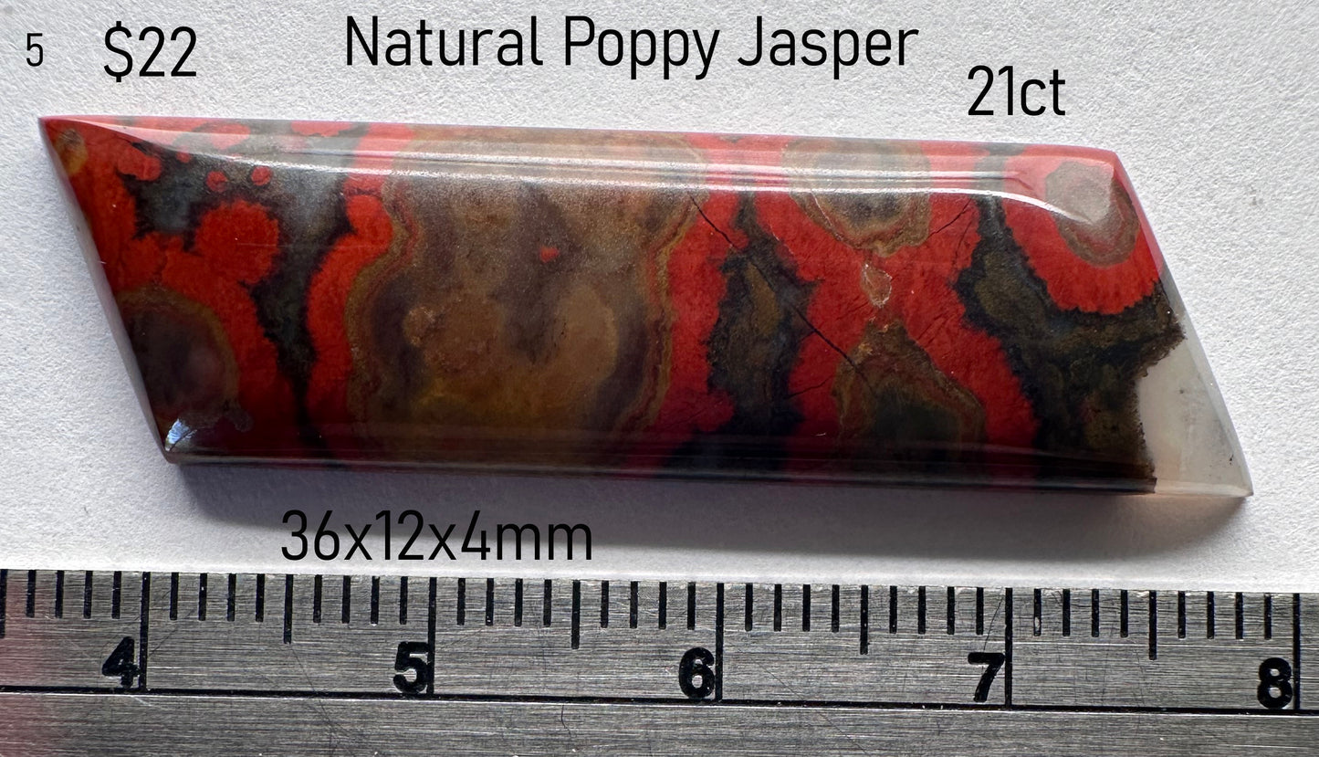 Poppy Jasper - Natural - USA - 21ct