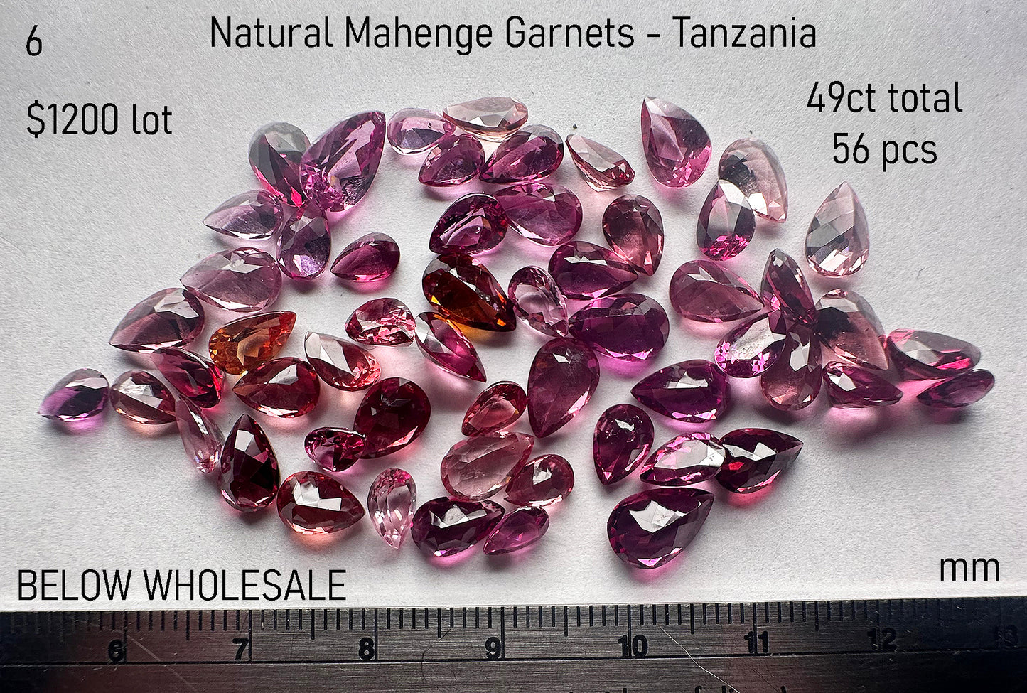 Garnet - Natural - Tanzania - Mahenge - 49ct total