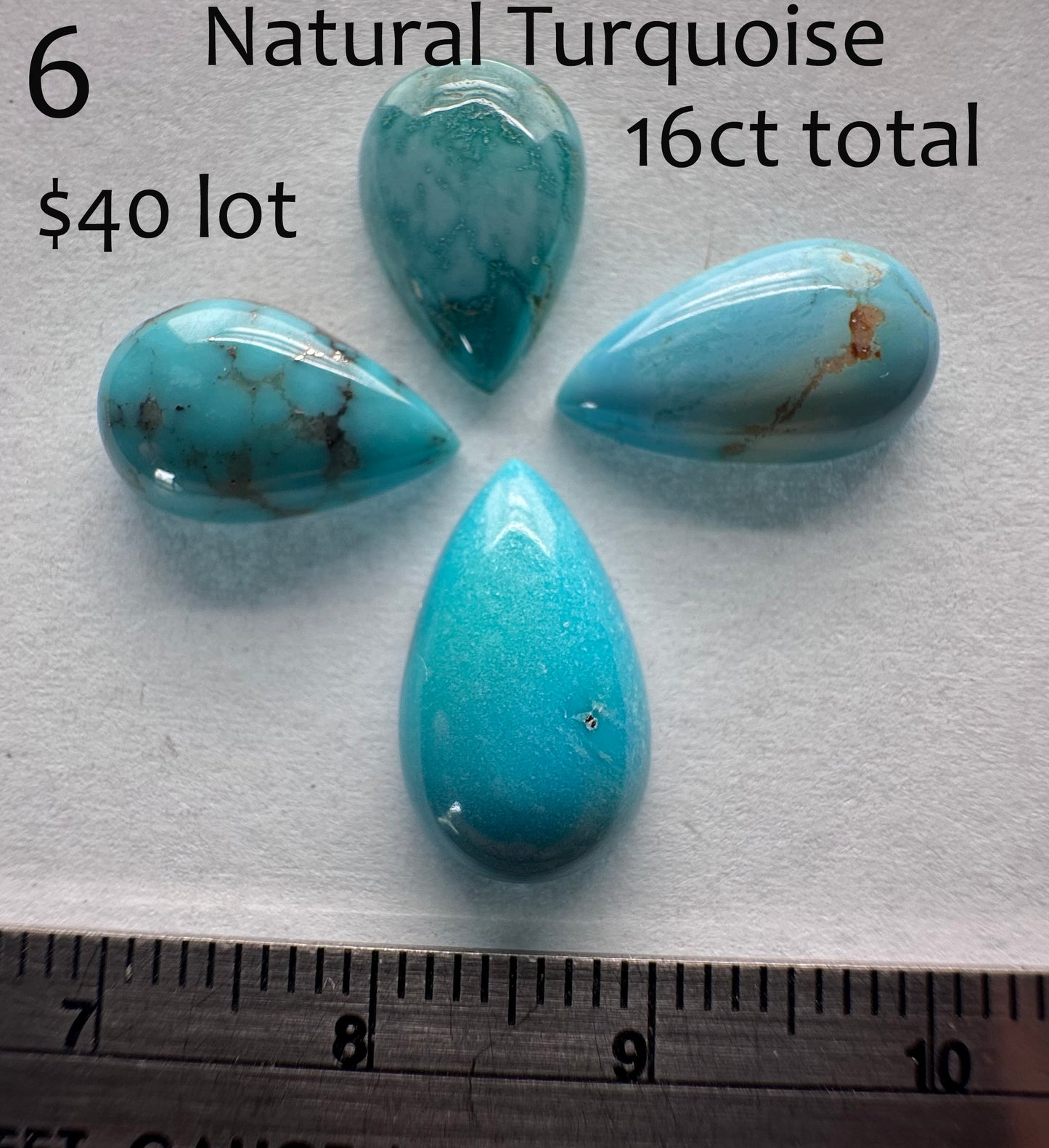 Turquoise - Natural - Cabochon - 16ct