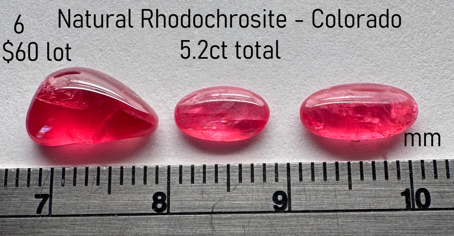 Rhodochrosite - Natural - Colorado - 5.2ct total