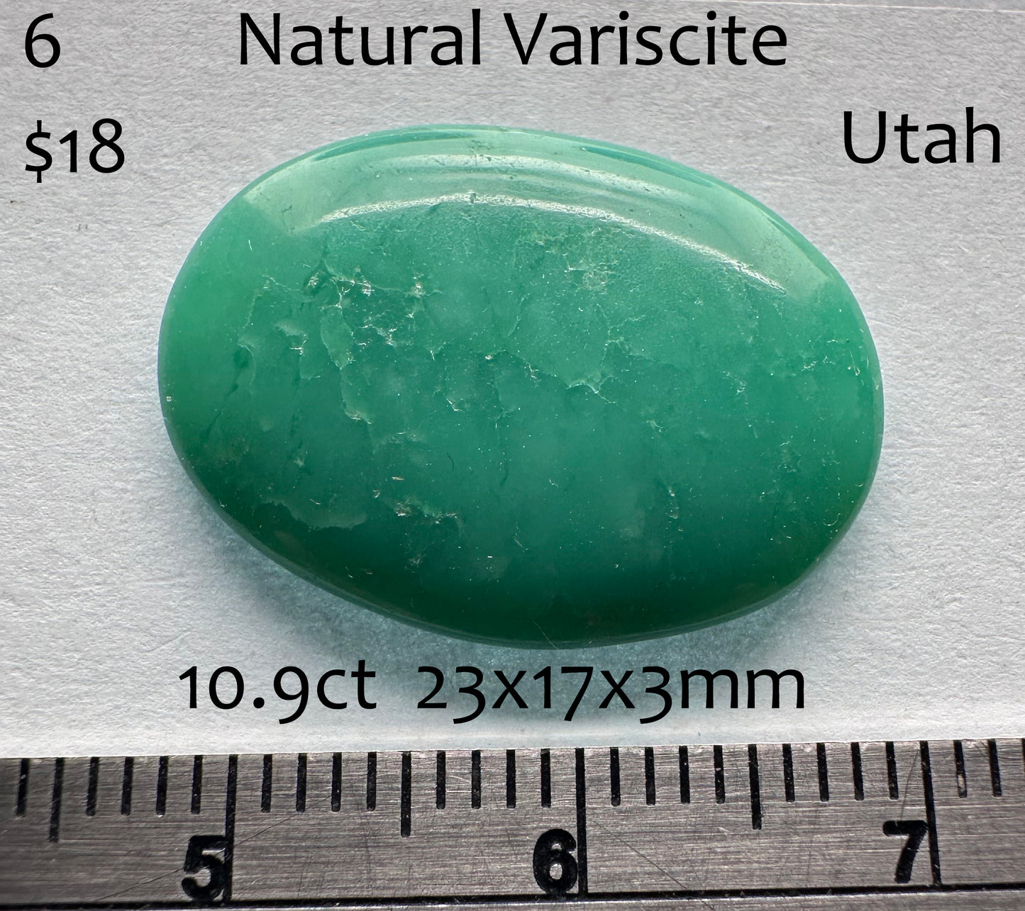 Varascite - Natural - USA - Cabochon - 10.9ct