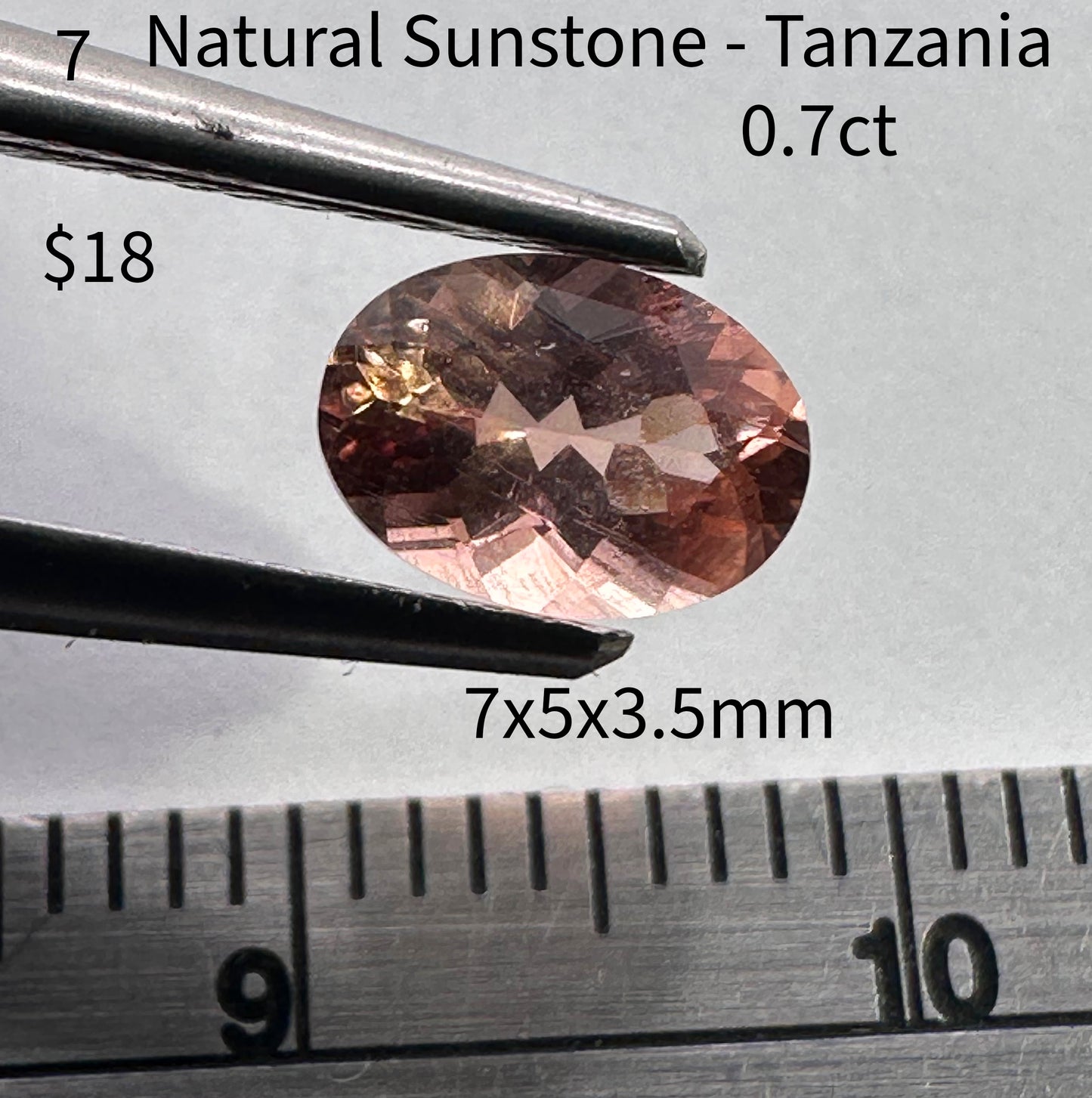 Sunstone - Natural - Tanzania - 0.7ct