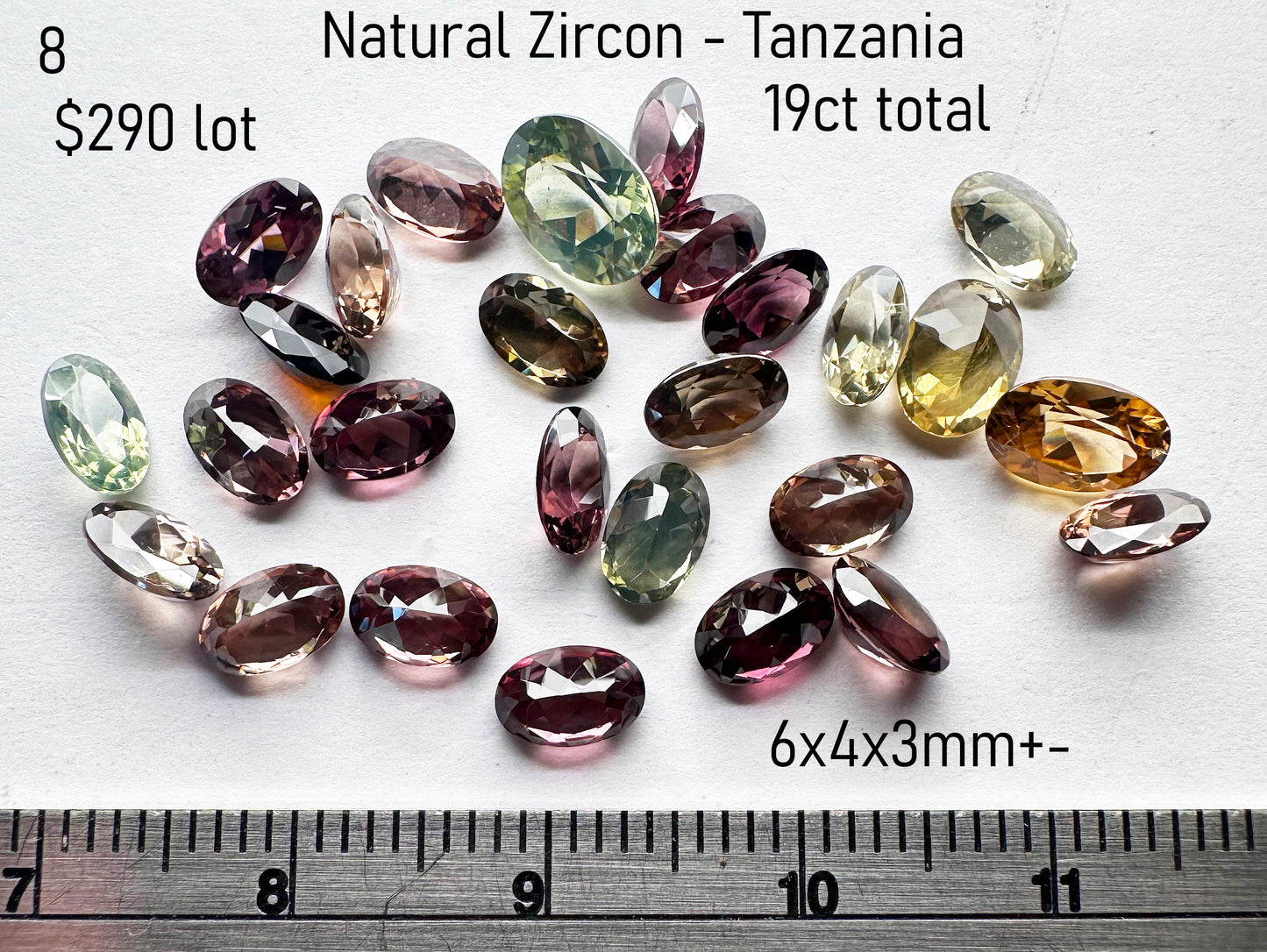 Zircon - Natural - Tanzania - 19ct total