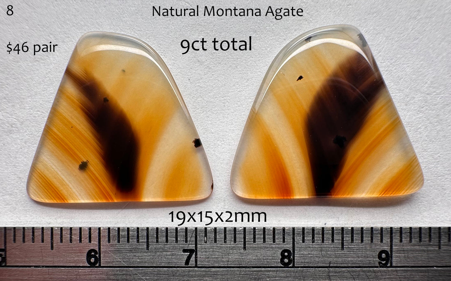 Agate - Natural - Montana - 9ct total