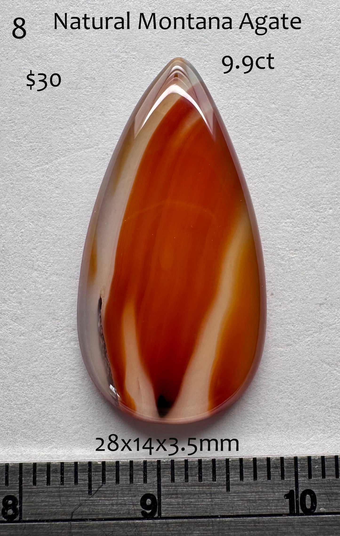 Montana Agate - Natural - Montana - 9.9ct