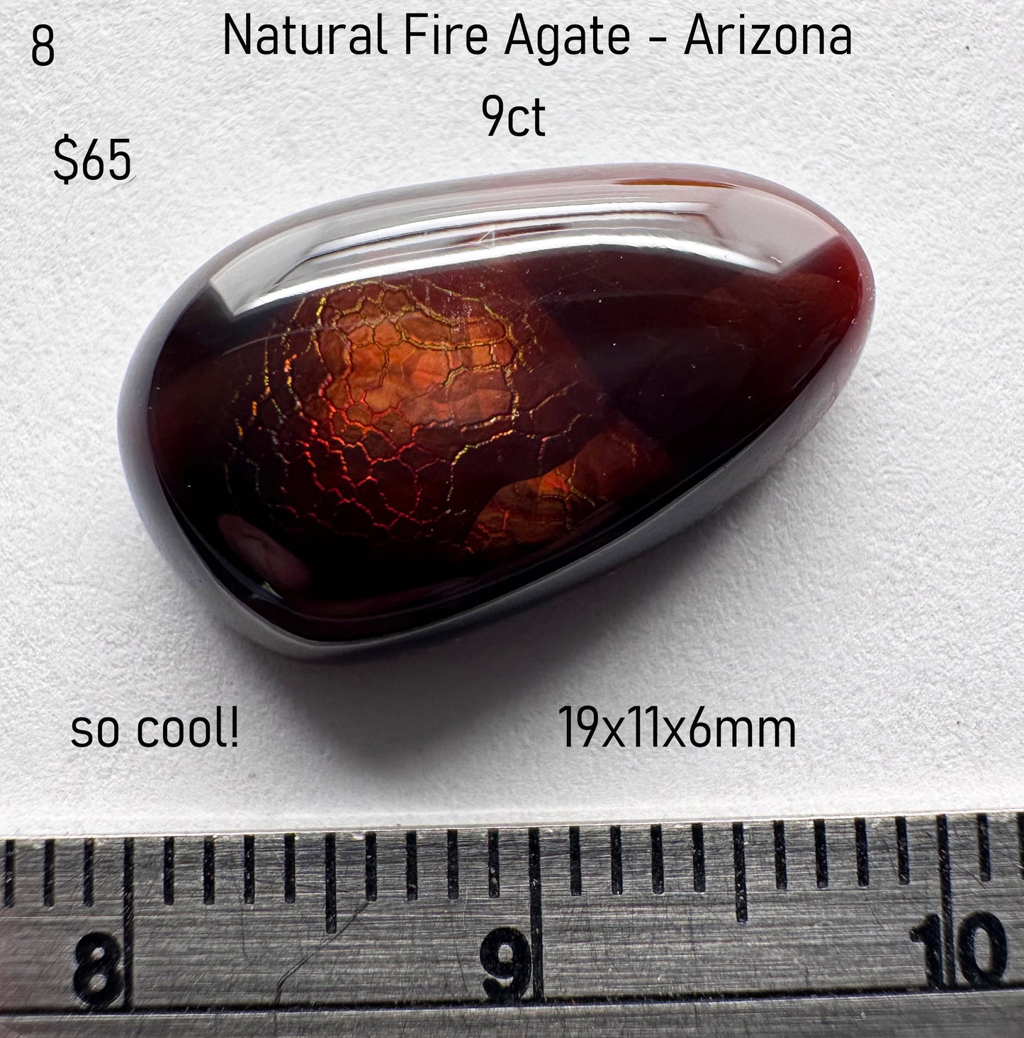 Fire Agate - Natural - California - 9ct