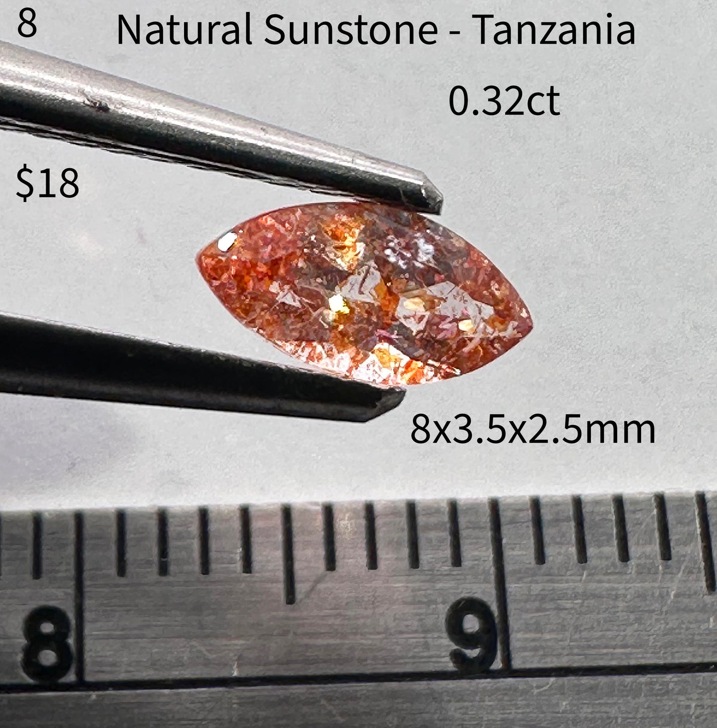 Sunstone - Natural - Tanzania - 0.38ct