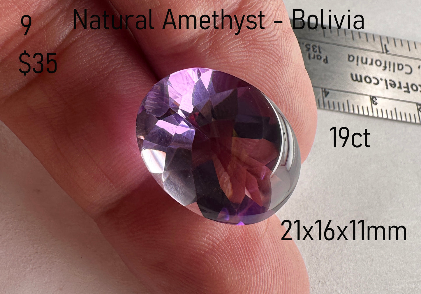 Amethyst - Natural - Bolivia - 19ct total