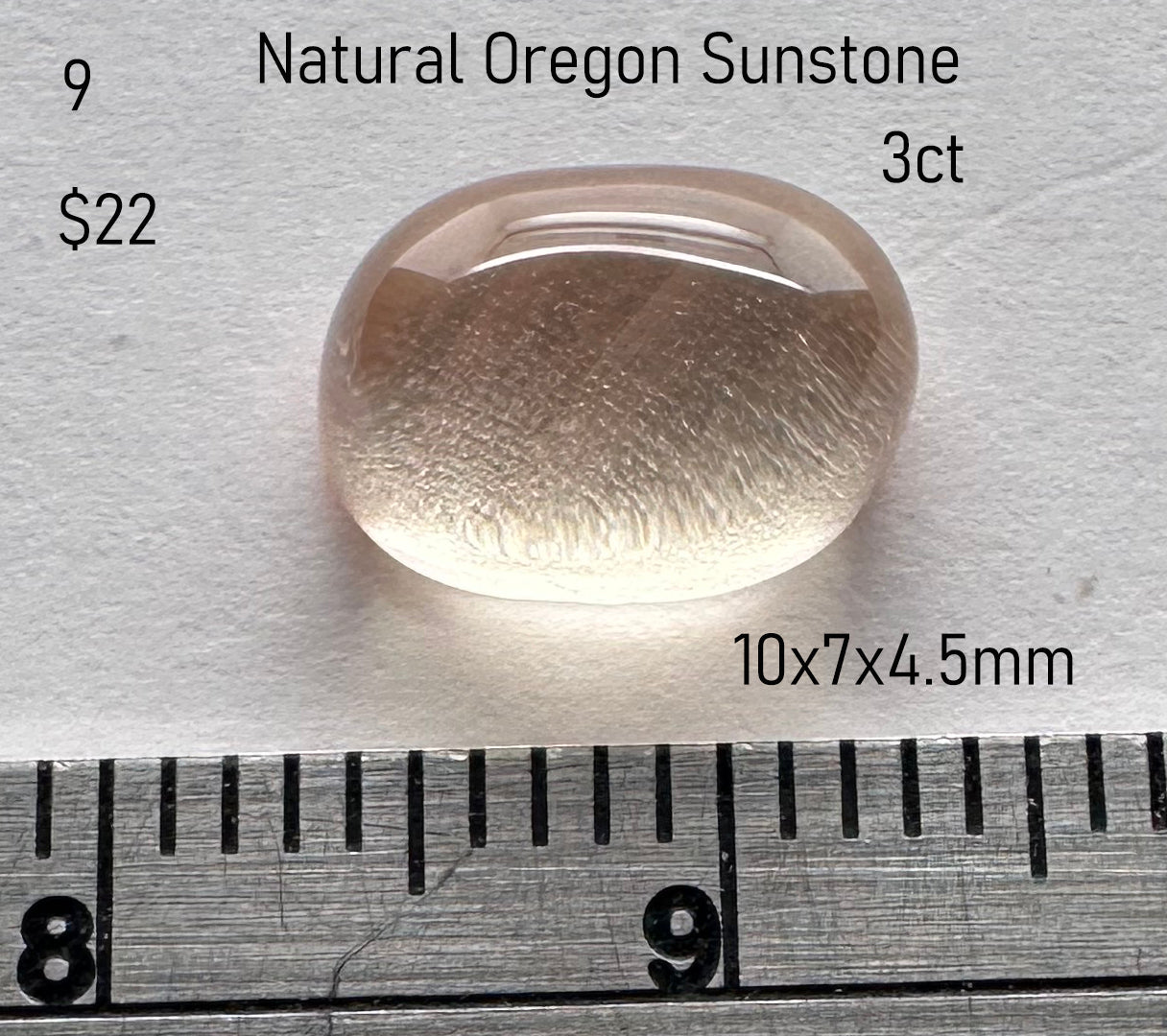 Sunstone - Natural - Oregon - 3ct