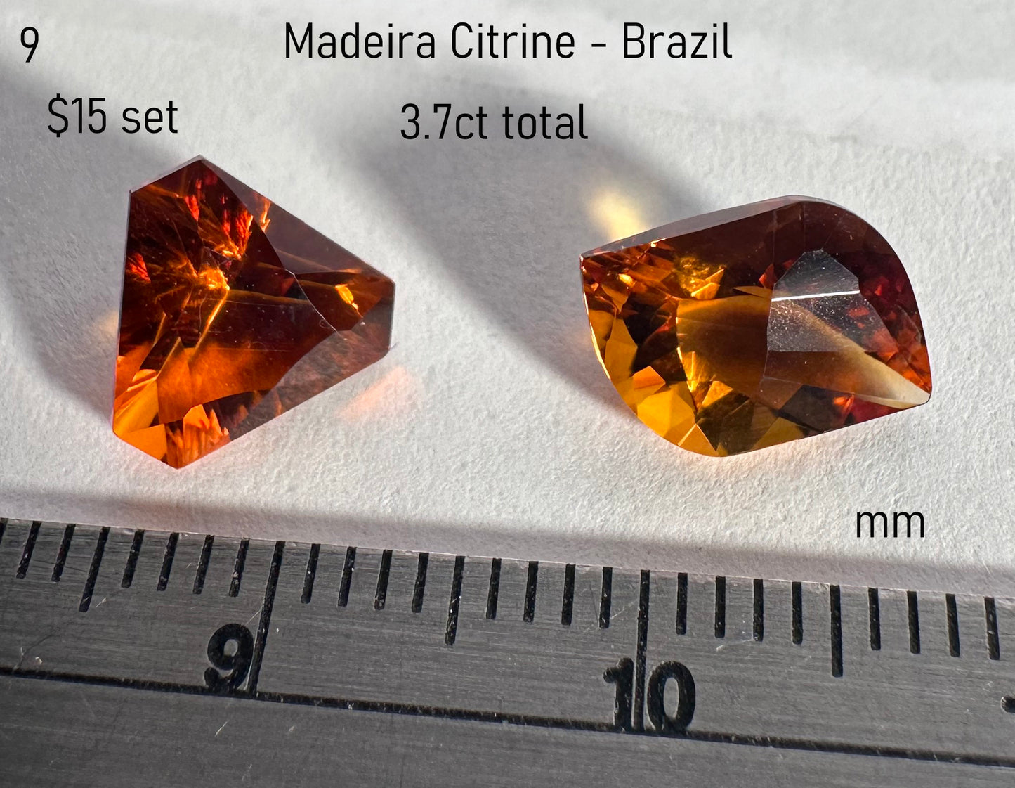 Citrine - Heated - Brazil - 3.7ct total