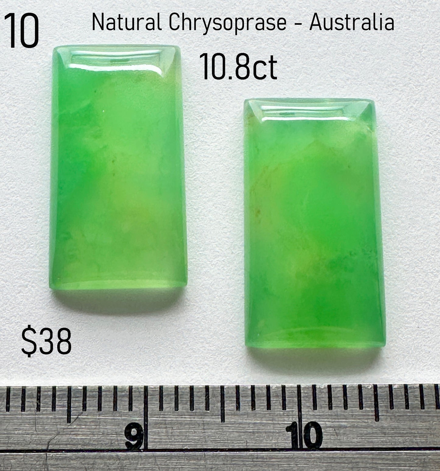 Chrysoprase - Natural - Australia - 10.8ct Total
