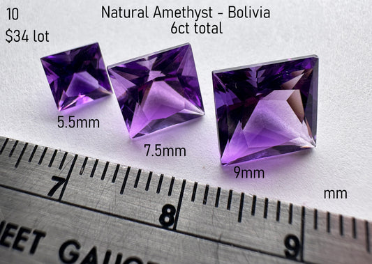 Amethyst - Natural - Bolivia - 6ct total