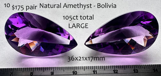 Amethyst - Natural - Bolivia - 105 total