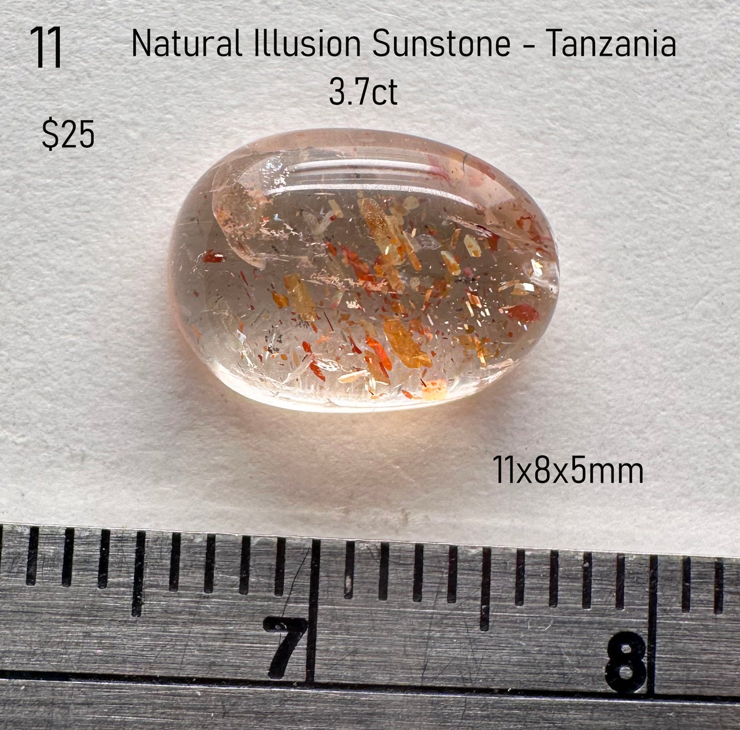 Sunstone - Natural - Tanzania - 3.7ct