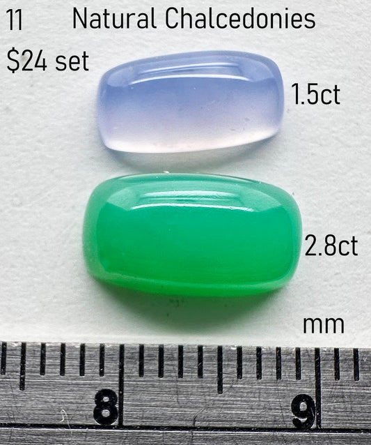 Chalcedony & Chrysoprase - Natural - Australia/Namibia - 4.3ct total