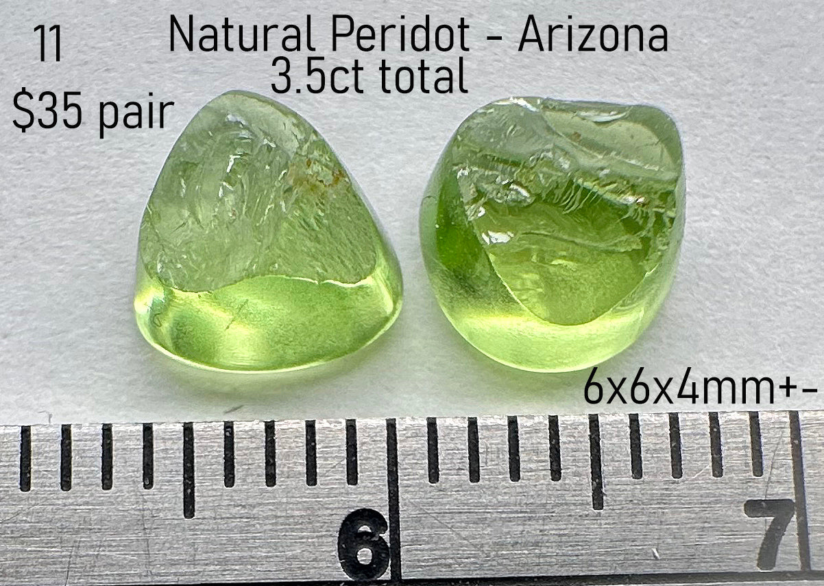 Peridot - Natural - Arizona - 3.5ct total