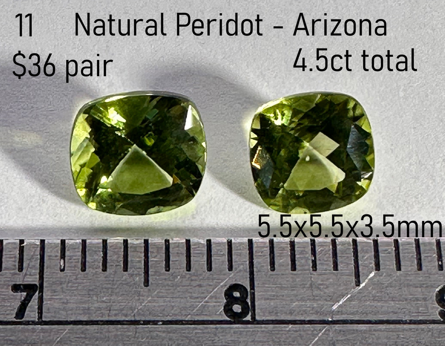 Peridot - Natural - Arizona - 2.2ct