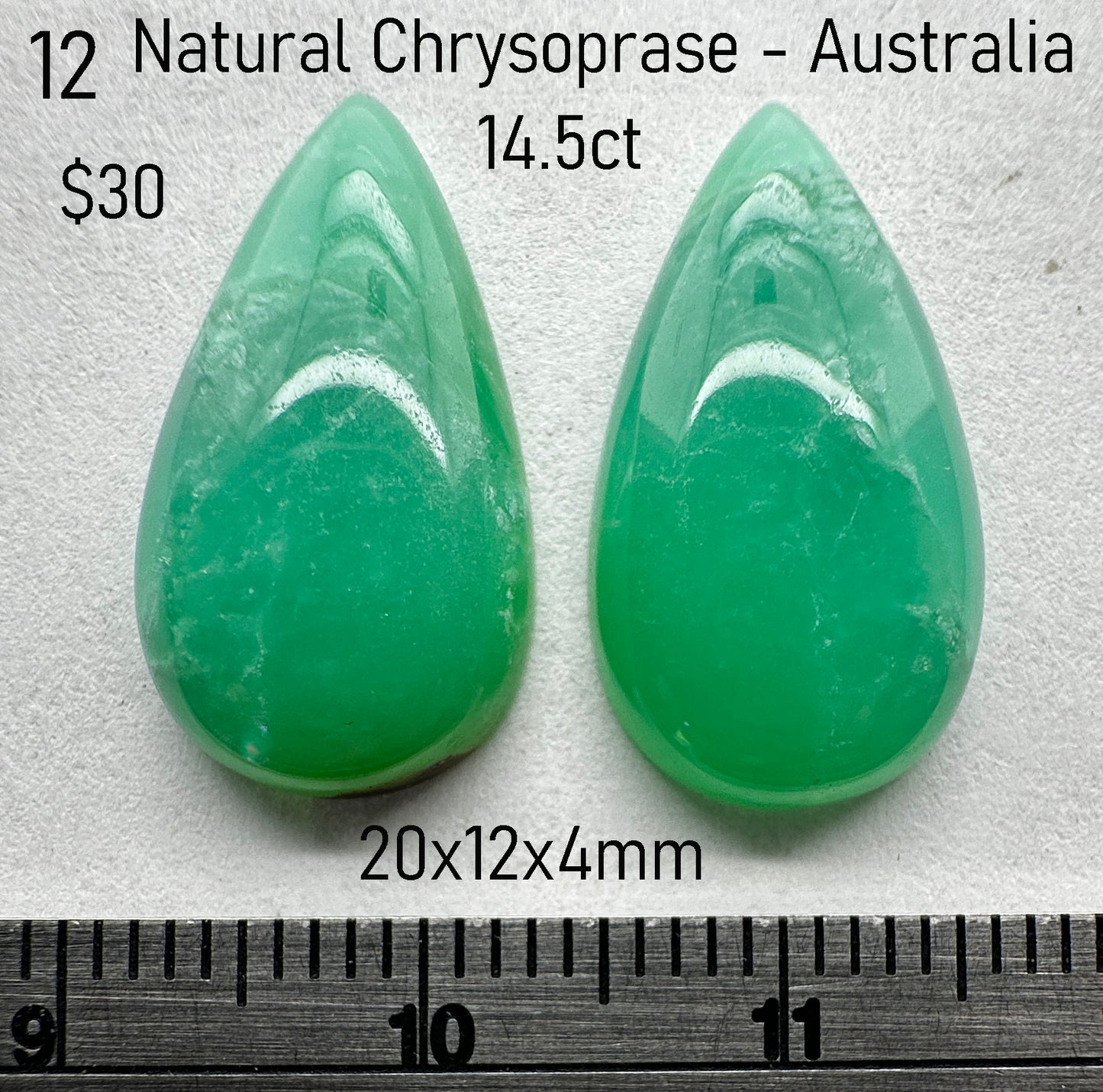 Chrysoprase - Natural - Australia - 14.5ct