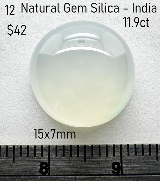 Gem Silica - Natural - India - 11.9ct