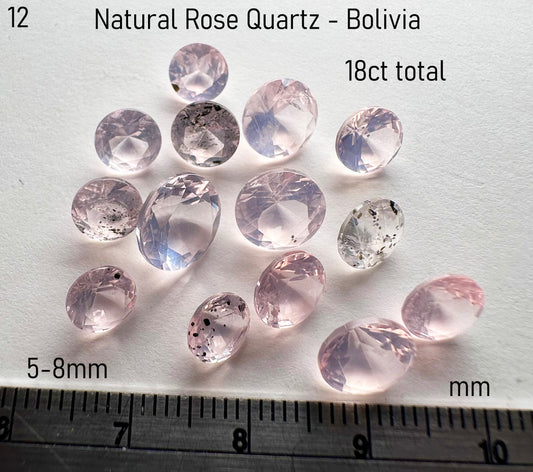 Rose Quartz - Natural - Bolivia - 18ct total