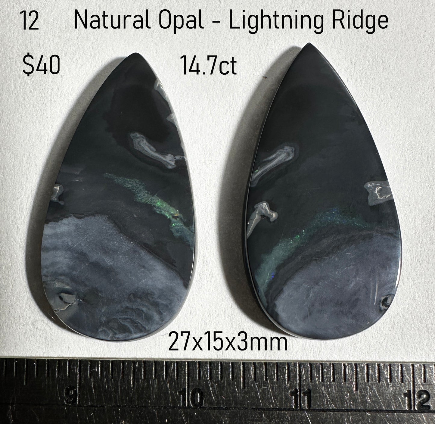 Opal - Natural - Lightning Ridge - AU - 14.7ct