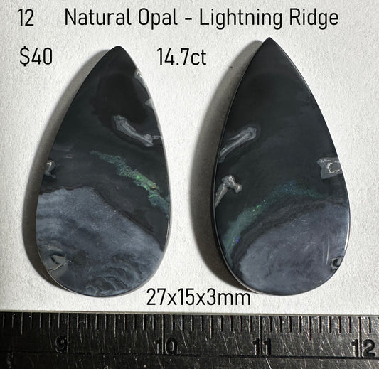 Opal - Natural - Lightning Ridge - AU - 14.7ct