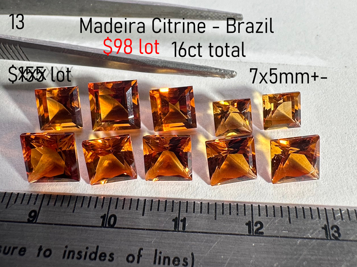 Citrine - Heated - Brazil - 16ct total