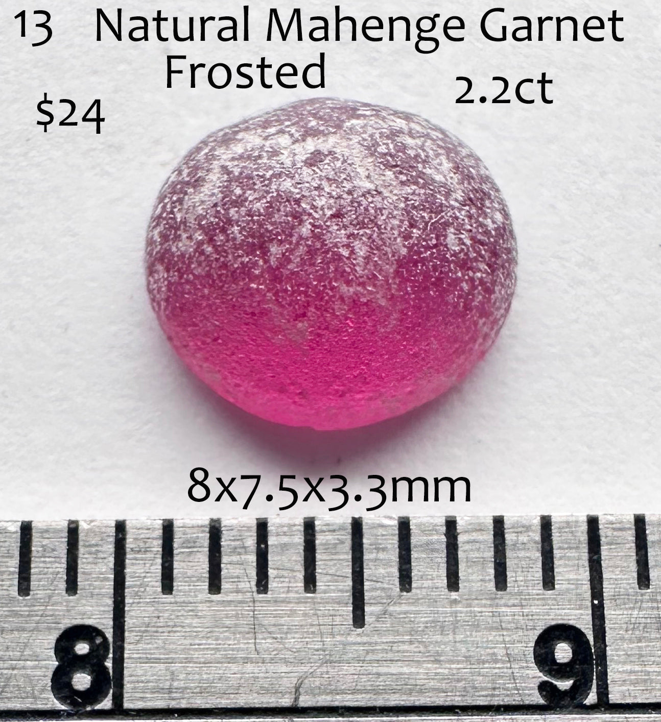 Garnet - Natural - Tanzania - Frosted - 2.2ct