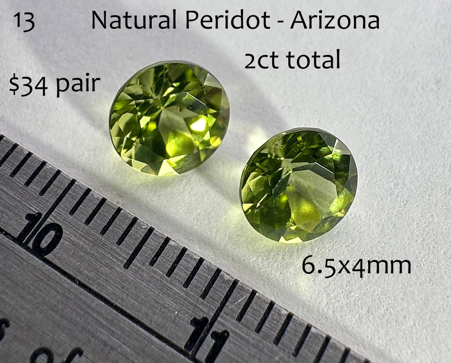 Peridot - Natural - Arizona - 2.0ct total