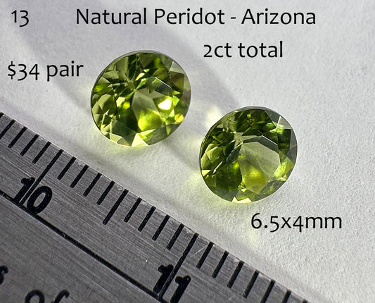 Peridot - Natural - Arizona - 2.0ct total