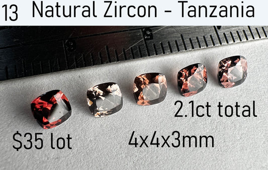 Zircon - Natural - Tanzania - 2.1ct total