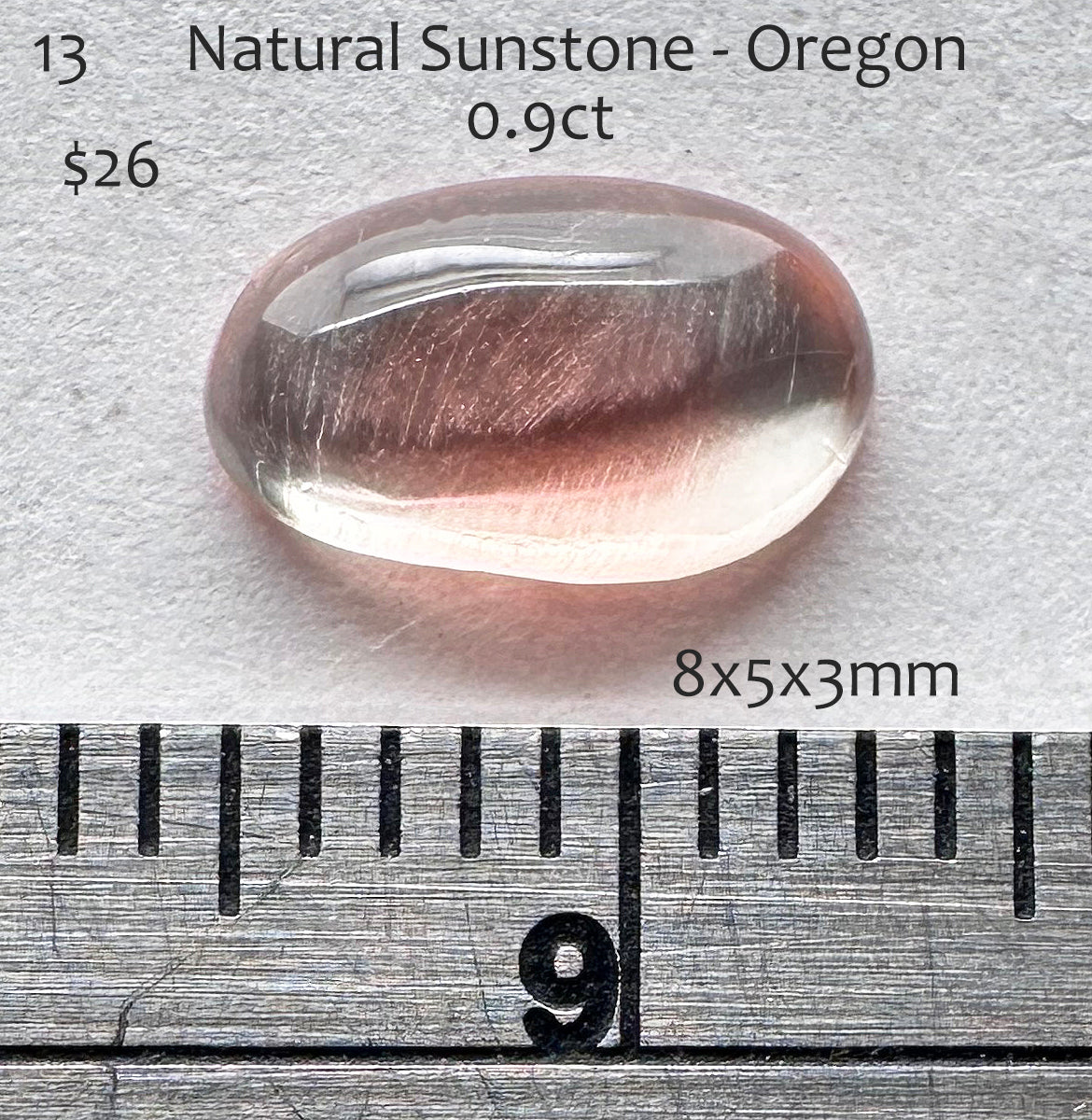 Sunstone - Natural - Oregon - 0.9ct