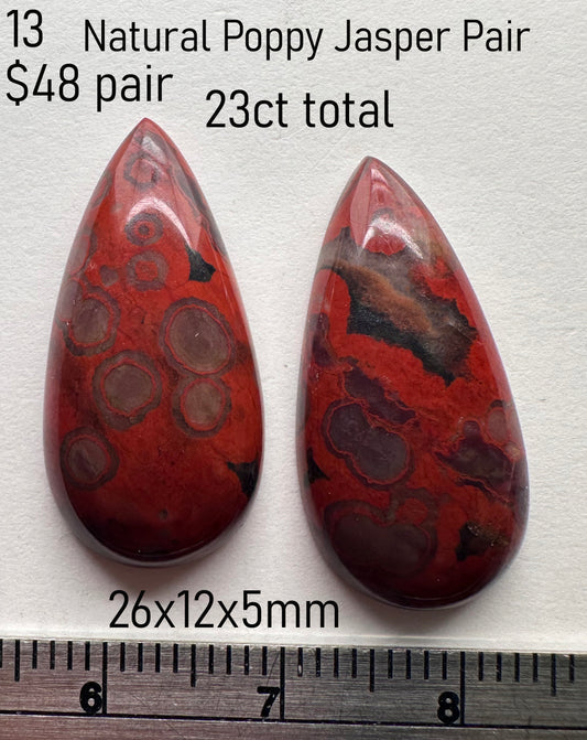 Poppy Jasper - Natural - California - 23ct total