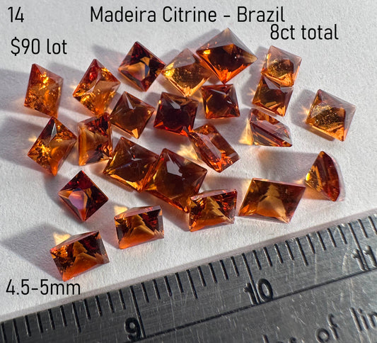 Citrine - Heated - Brazil - 8ct total
