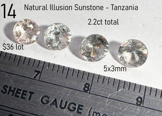 Sunstone - Natural - Tanzania - Illusion - 2.2ct total