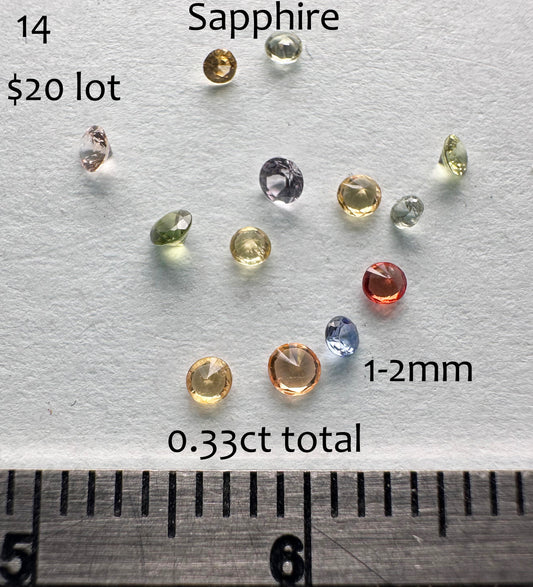 Sapphire - Heated - Faceted - India - 0.33ct total