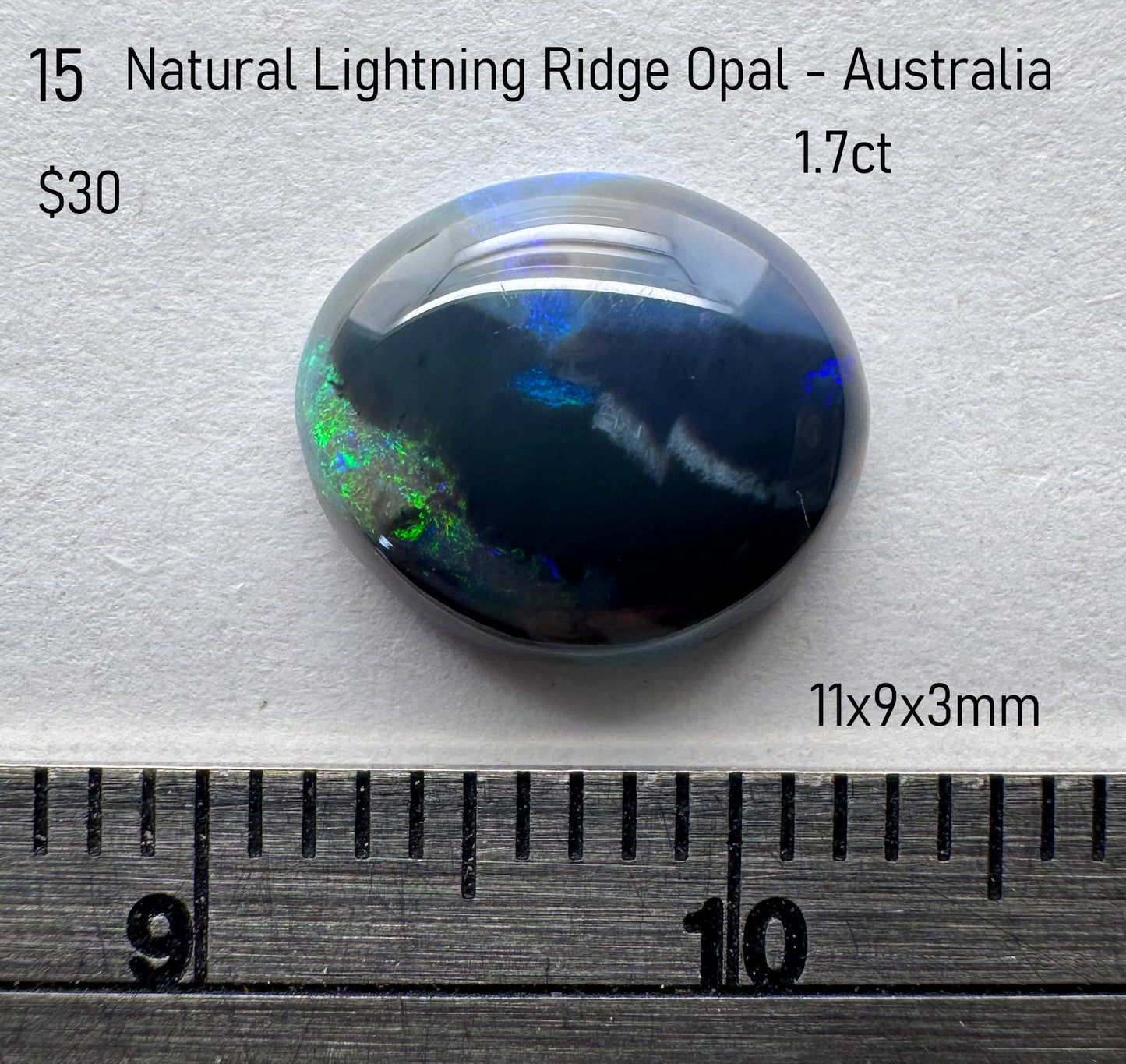 Opal - Natural - Lightning Ridge - Australia - 1.7ct
