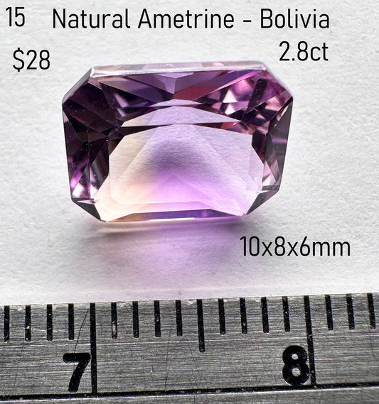 Ametrine - Natural - Bolivia - 2.8ct