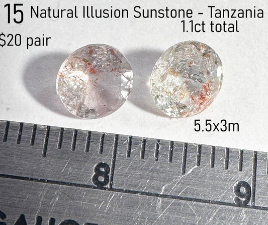 Sunstone - Natural - Tanzania - Illusion - 1.1ct total
