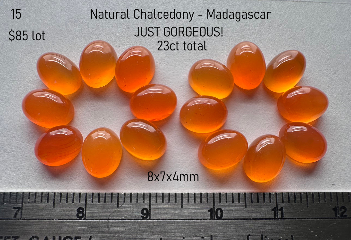 Chalcedony - Natural - Madagascar - 23ct total