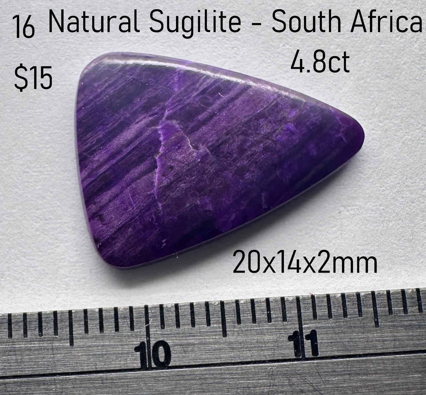 Sugilite - Natural - South Africa - 4.8ct